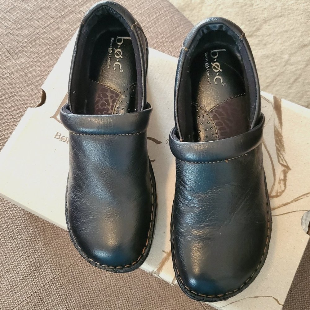 Born B.O.C. Peggy Slip-on Leather Clogs EUC with Box